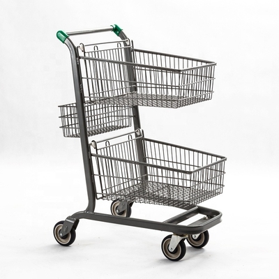 New Style Durable Wholesale Double Layer Trolley Shopping Trolley